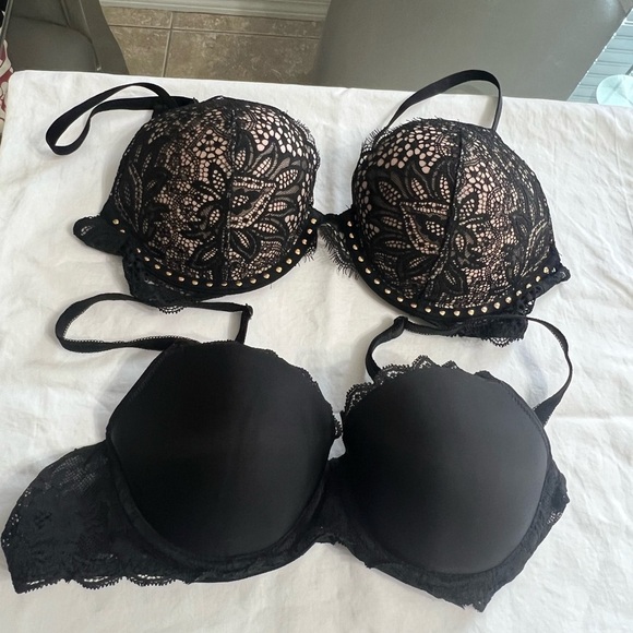 Victoria's Secret Other - Victoria's Secret Black Lace Push-Up Bra